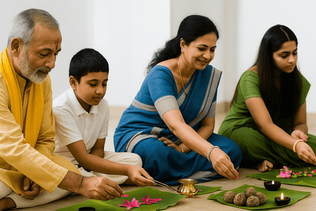 Family Puja + Bhog + Brahmin Donation + Brahmin Bhojan